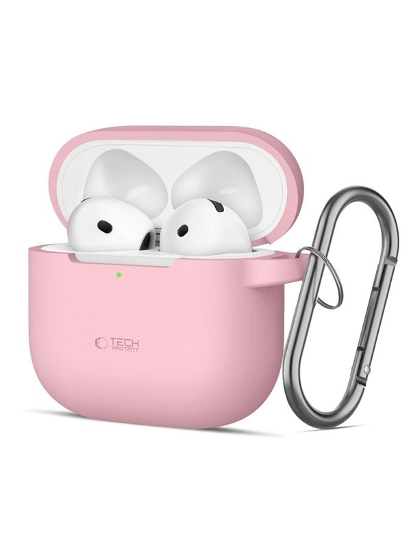 Tech-Protect Silicone Hook Case for AirPods 4 - Pink