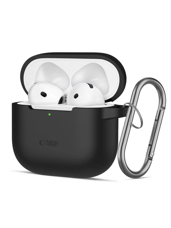 Tech-Protect Silicone Hook Case for AirPods 4 - Black
