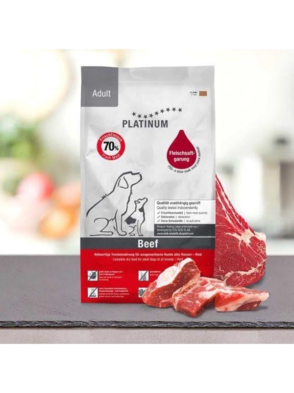 Platinum Adult Beef - semi-moist dog food - 15kg