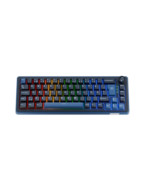 Ducky OK-M-65 - Pelinäppäimistö - ilman numpadia - Pohjoismainen - Musta