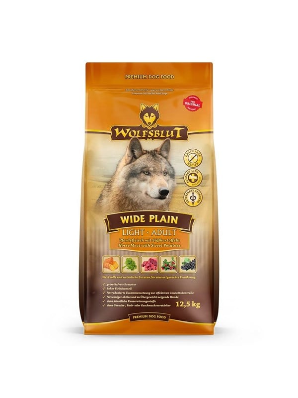 Wolfsblut Wide Plain Light Horse with sweet potatoes - dry dog food - 12.5kg