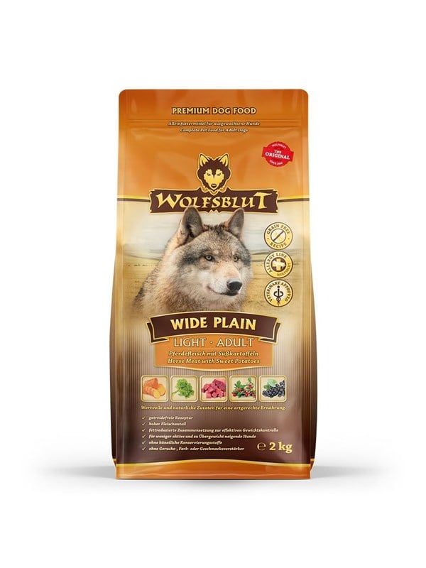 Wolfsblut Wide Plain Light Horse with sweet potatoes - dry dog food - 2kg