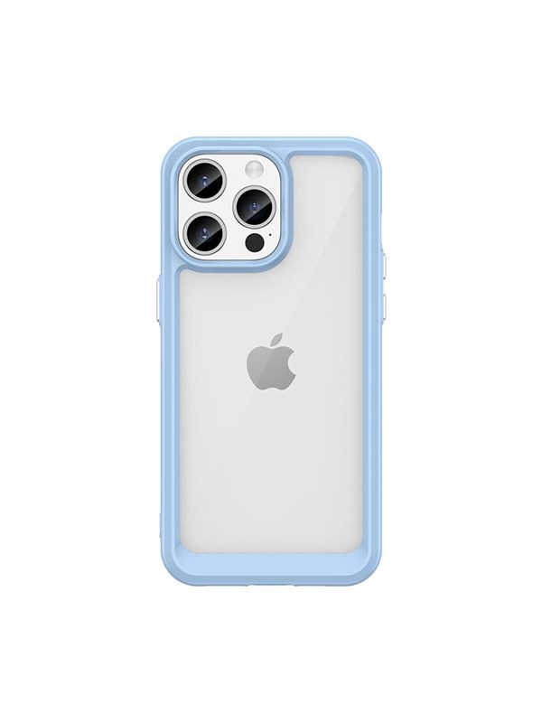 Hurtel Reinforced Case with Flexible Frame for iPhone 15 Pro Outer Space - Blue