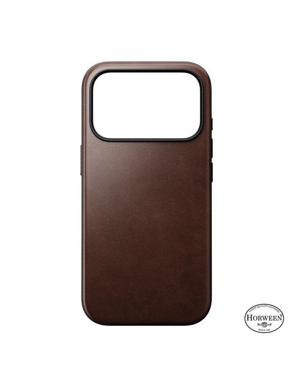 Nomad - Modern Leather Case - iPhone 17 Pro | Rustic Brown | Horween