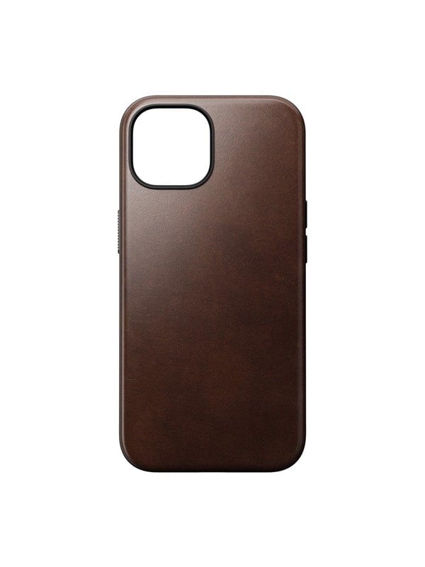 Nomad Modern Leather Case - iPhone 15 | Rustic Brown | Horween