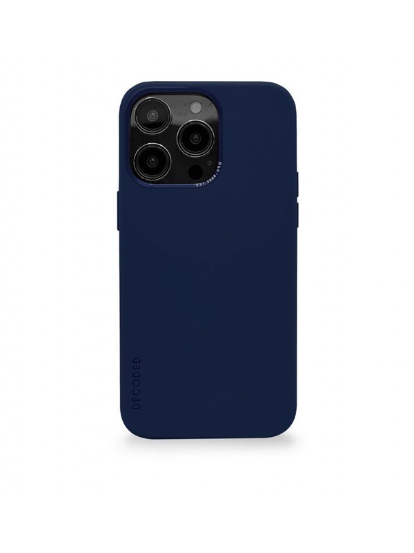 Decoded AntiMicrobial Silicone Backcover iPhone 14 Pro (6.1 inch) Navy Peony