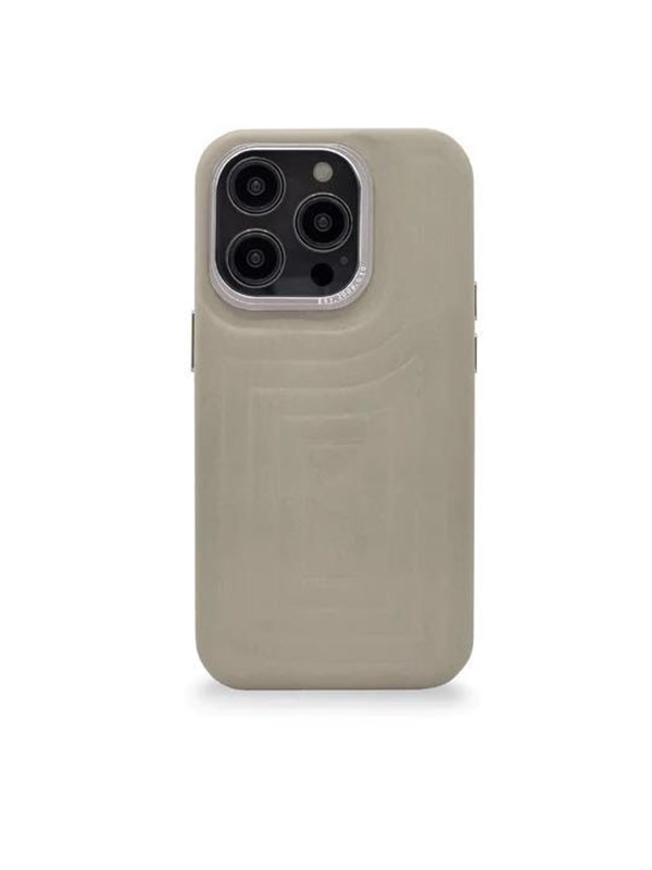 Decoded Leather Embossed Backcover for iPhone 14 Pro Max Clay