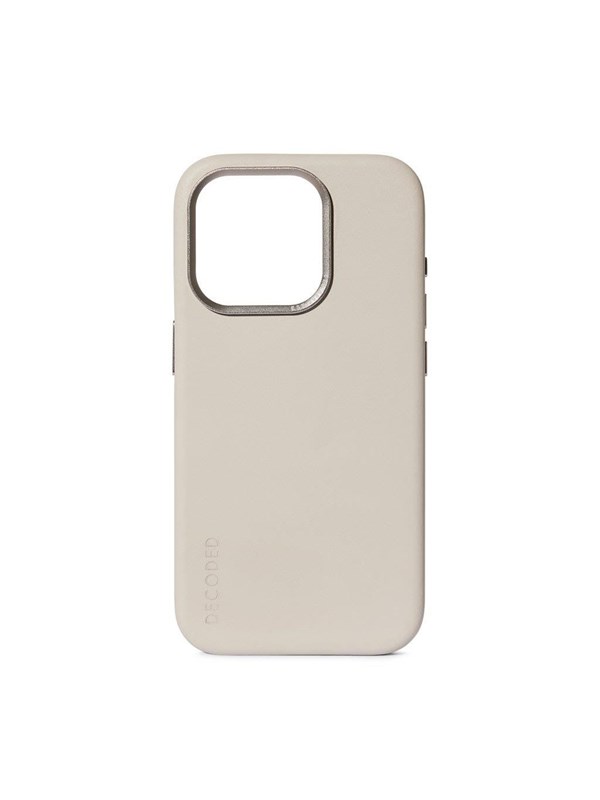 Decoded Leather Backcover for iPhone 15 Pro Clay