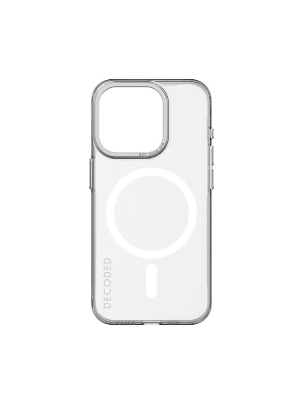 Decoded Recycled Plastic Transparent Backcover for iPhone 15 Pro Clear