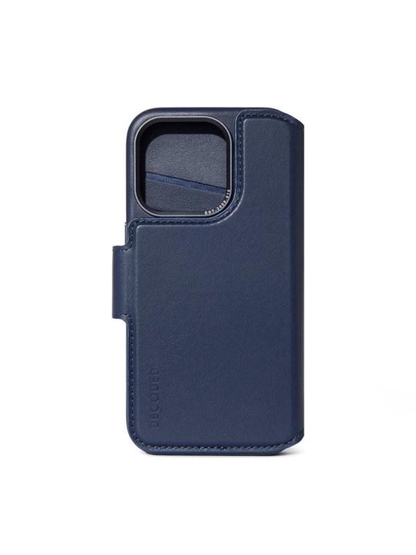 Decoded Leather Detachable Wallet for iPhone 15 Pro True Navy