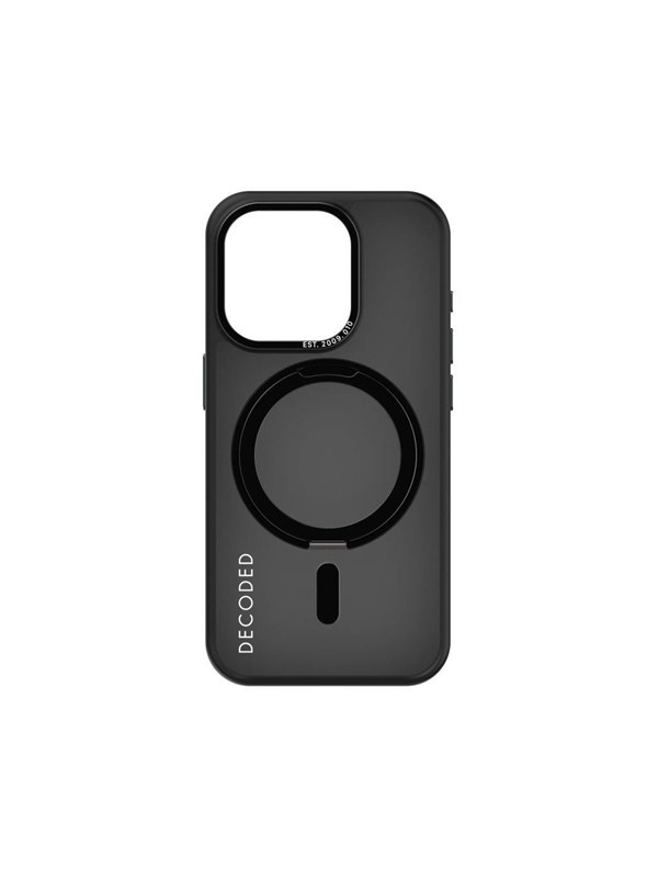 Decoded Recycled Plastic Transparent Loop Stand BackCover for iPhone 15 Pro Ash