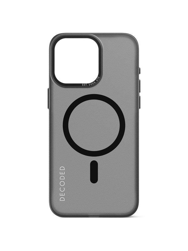 Decoded Recycled Plastic Transparent Backcover for iPhone 15 Pro Max Ash