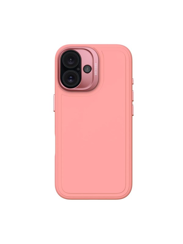 Decoded AntiMicrobial Silicone StacksBackcover for iPhone 16 Bubble Gum (Pink)
