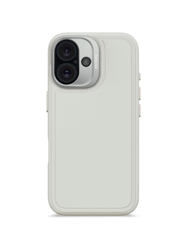 Decoded AntiMicrobial Silicone StacksBackcover for iPhone 16 Stone Grey (Clay)