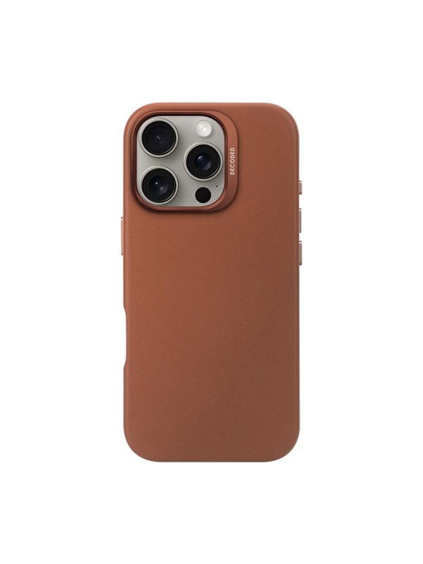 Decoded Leather Backcover for iPhone 16 Pro Tan