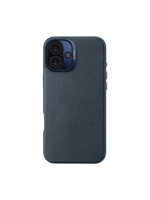 Decoded Leather Backcover for iPhone 16 Plus Navy