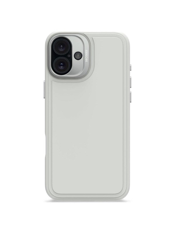 Decoded AntiMicrobial Silicone StacksBackcover for iPhone 16 Plus Stone Grey (Cl