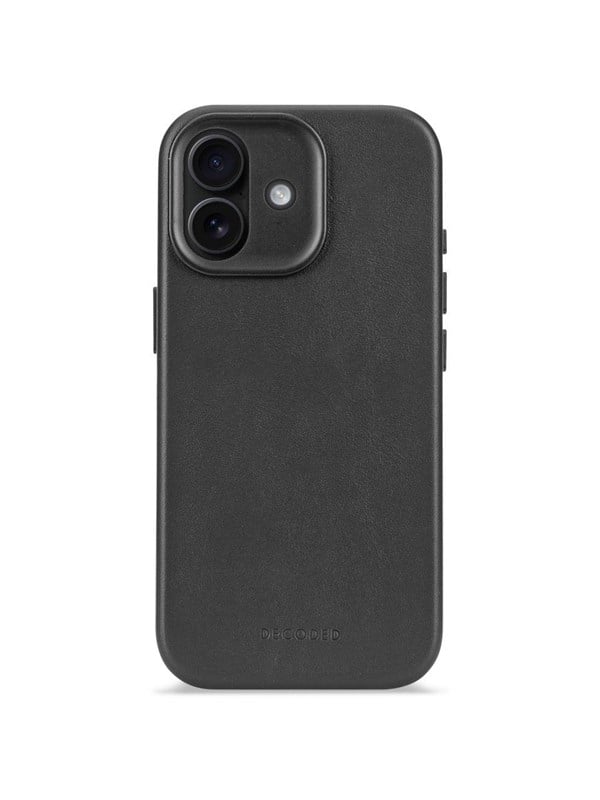 Decoded - Leather Backcover for iPhone 17 - Black