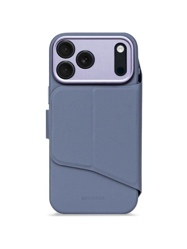 Decoded - Textured Silicone Detachable Wallet for iPhone 17 Pro Max - Forever Bl