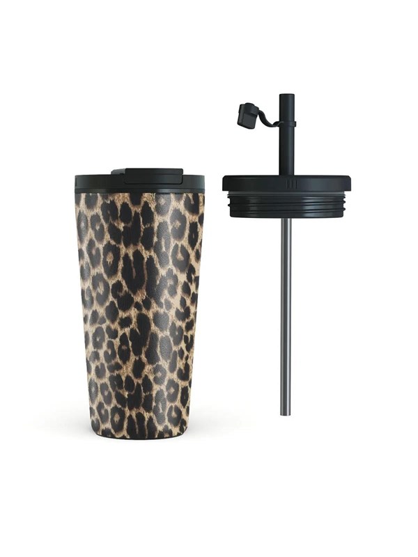 Burga Player - Travel Mug 500ml with Flap & Straw Set