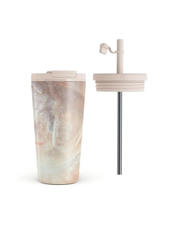 Burga Serene Sunset - Travel Mug 500ml with Flap & Straw Set