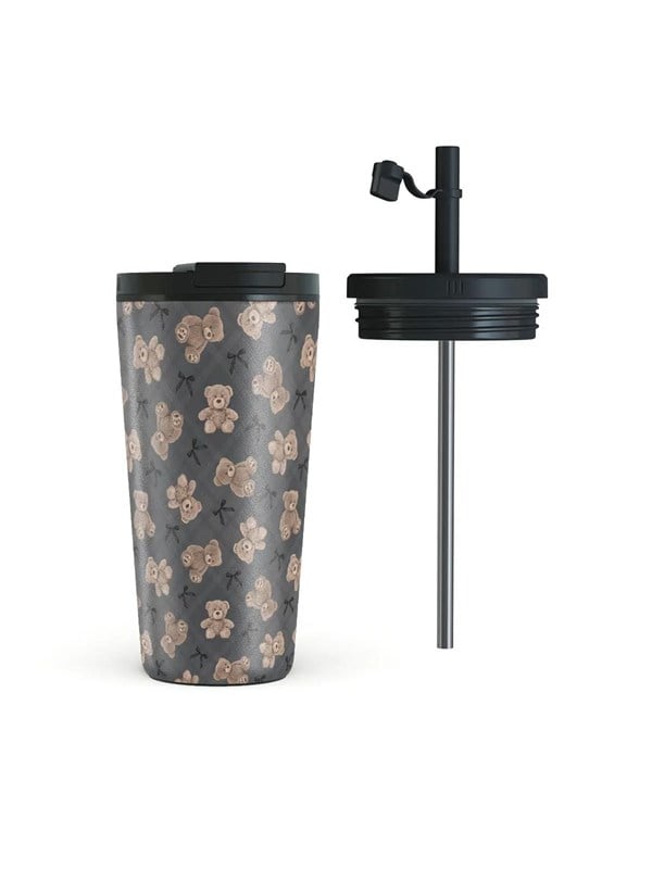 Burga BFF - Travel Mug 500ml with Flap & Straw Set