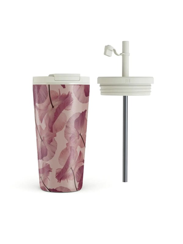 Burga Tender Kiss - Travel Mug 500ml with Flap & Straw Set