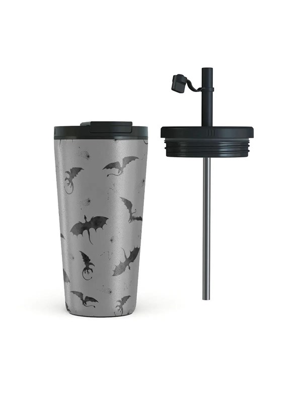 Burga Draco - Travel Mug 500ml with Flap & Straw Set