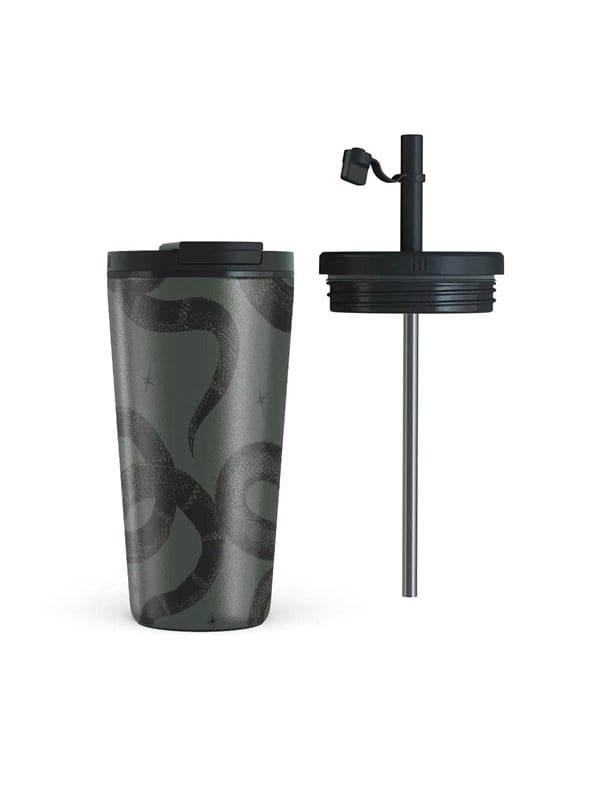 Burga Poison - Travel Mug 500ml with Flap & Straw Set
