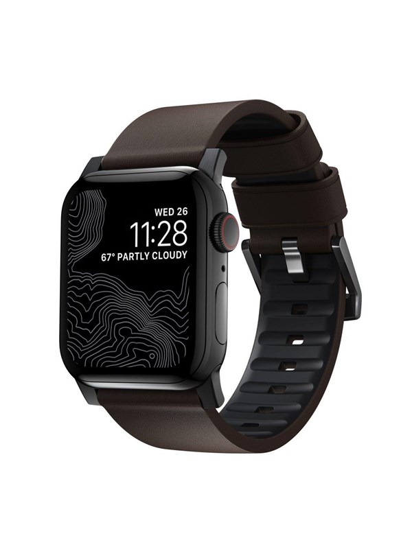 Nomad - Active Band Pro - 44mm/42mm Black Hardware Brown Active Leather FKM