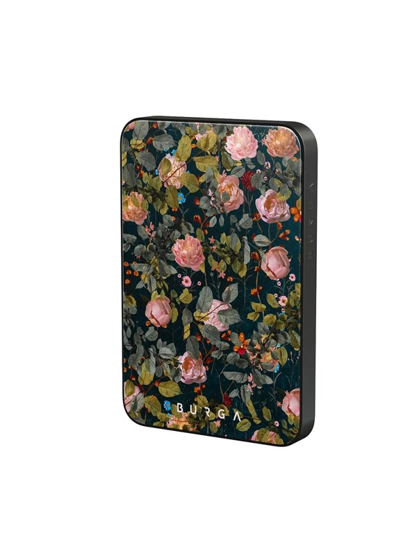 Burga Bloomy Garden - MagSafe Power Bank 5000 mAh Gunmetal - 5000 mAh