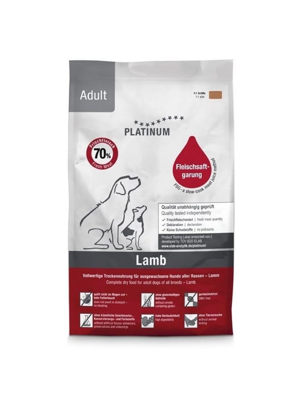 Platinum Adult Lamb - semi-moist dog food - 1.5kg
