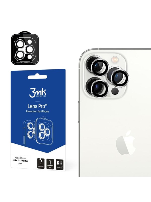 3mk Camera Glass for iPhone 14 Pro Max / 14 Pro 9H for Lens Protection Pro Series Lens - Silver