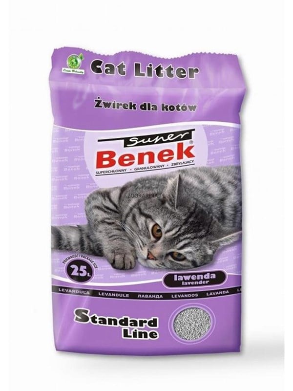 Certech Super Benek Standard Lavender - Cat Litter Clumping 25L (20 kg)