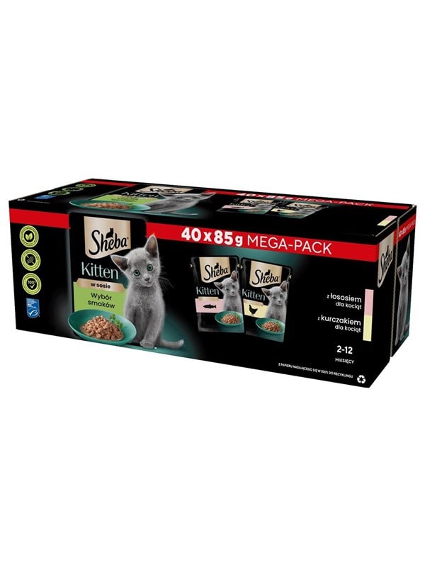 Sheba Kitten Selection of Flavors in Sauce - wet cat food - 40x85 g