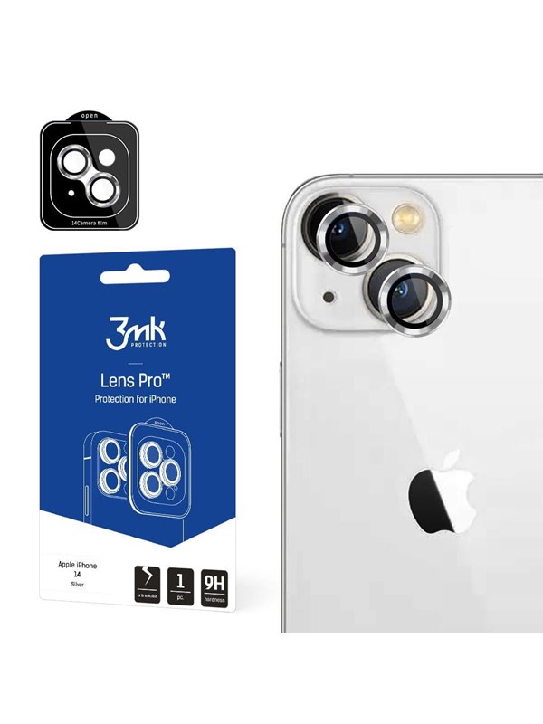3mk Camera Glass for iPhone 14 9H for Lens Protection Pro Series Lens - Silver