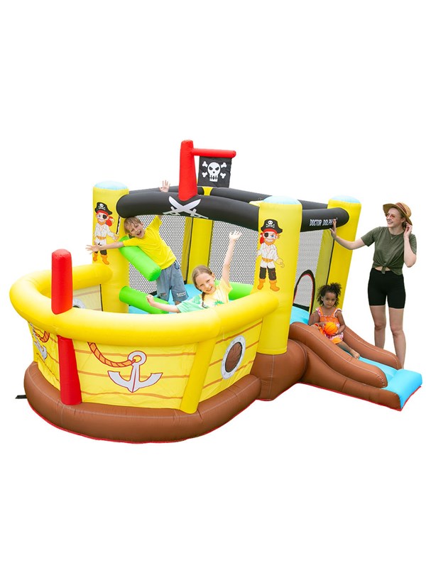Doctor Dolphin Pirate Bouncer pomppulinna sis. 450 watt blowerin