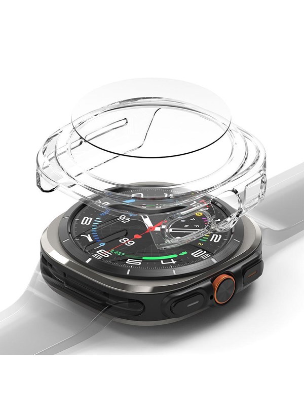Ringke Slim & Tempered Glass Case+Glass Set for Samsung Galaxy Watch Ultra 47mm - Transparent
