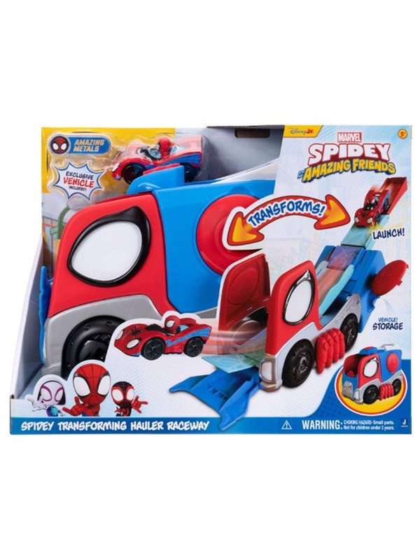 Spidey and His Amazing Friends Spidey Amazing Metals Transforming Hauler Raceway