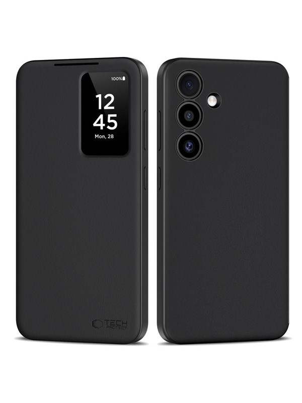 Tech-Protect Smart Wallet Case for Samsung Galaxy S25 - matt black
