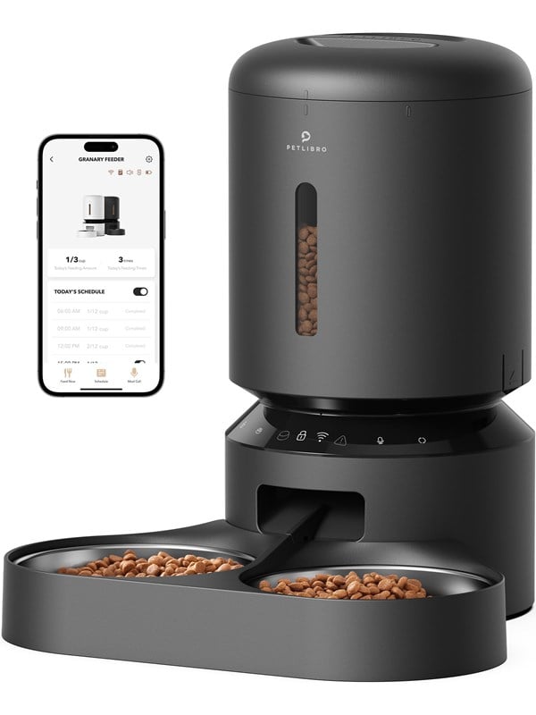 Petlibro GRANARY WIFI DUAL FOOD TRAY BLACK