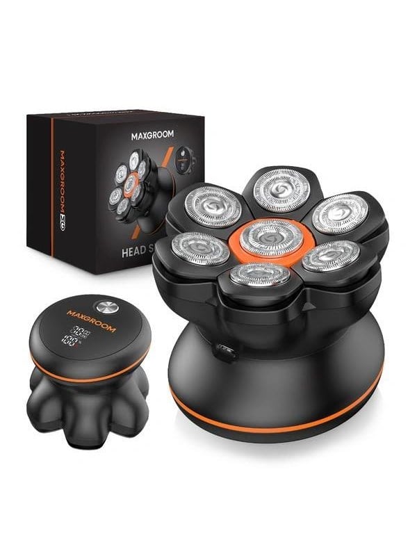 MAXGROOM Partakoneet JK-1688 Electric Shaver for Head and Beard - Black
