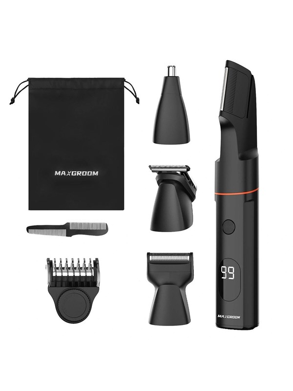 MAXGROOM Vartalotrimmeri LK-881 Multifunctional Trimmer with Replaceable Tips - Black