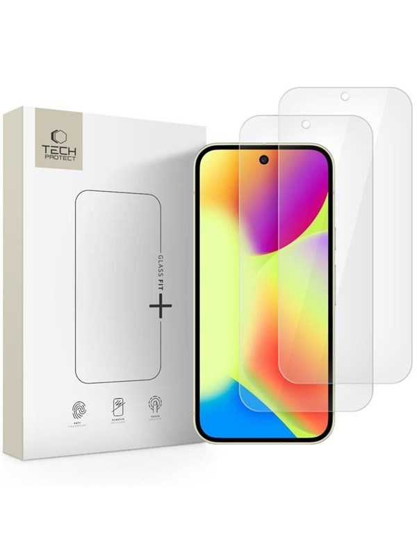 Tech-Protect Glass Fit+ 2-pack tempered glass for Google Pixel 9 / 9 Pro / 10 / 10 Pro - transparent