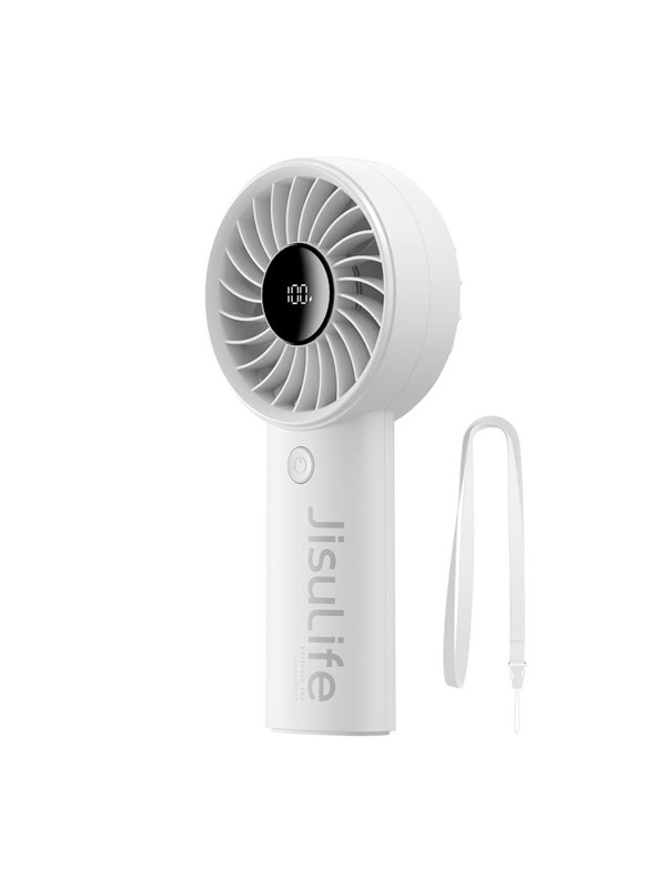 Jisulife Handheld Fan Life4 3600mAh Portable USB Fan - Gray Powerbank - Harmaa - 3600 mAh