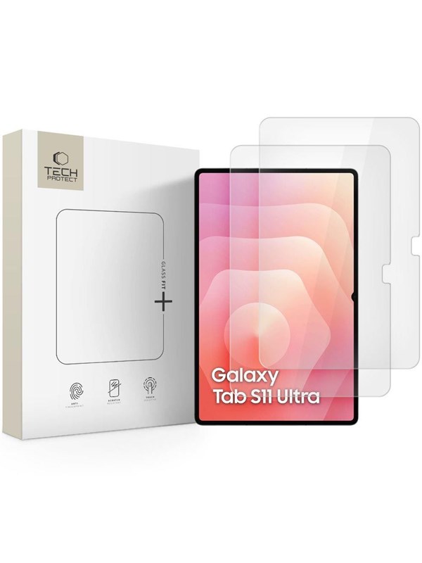 Tech-Protect Glass Fit+ 2-pack Tempered Glass for Samsung Galaxy TAB S8 ULTRA / S9 ULTRA / S10 ULTRA / S11 ULTRA 14.6 - Clear