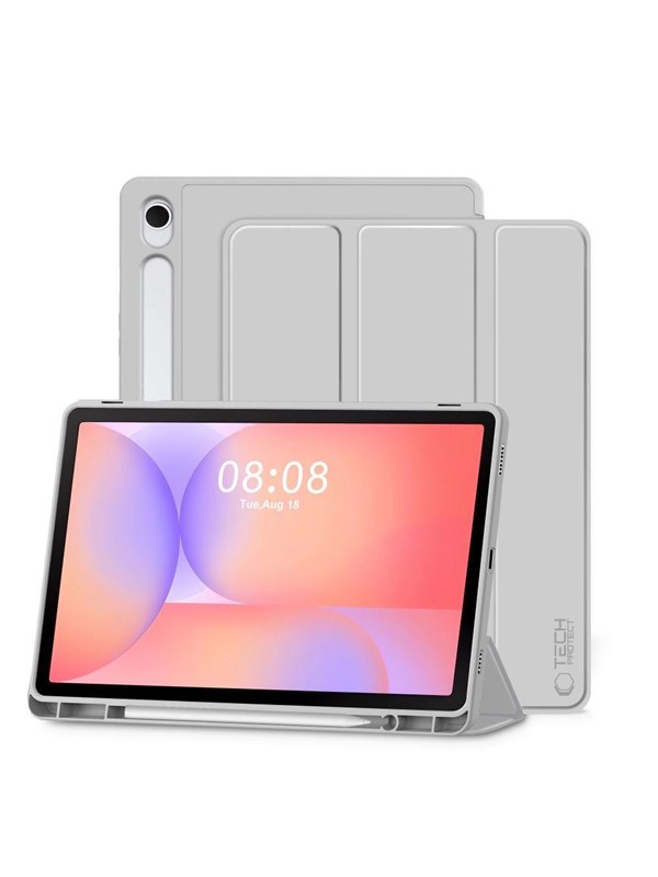 Tech-Protect SmartCase Pen for Samsung Galaxy Tab S9 11.0 / S9 FE / S10 FE / S10 Lite 10.9 X710 / X716B / X510 / X516B / X520 / X526 / X400 / X406B - Grey