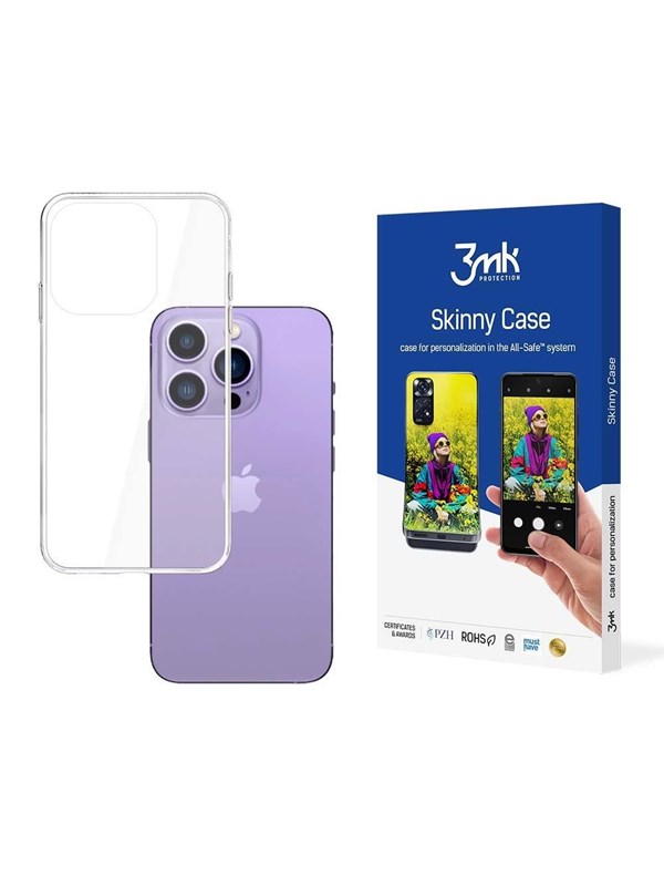 3mk iPhone 14 Pro Max Silicone Case from the Skinny Case Series - Transparent