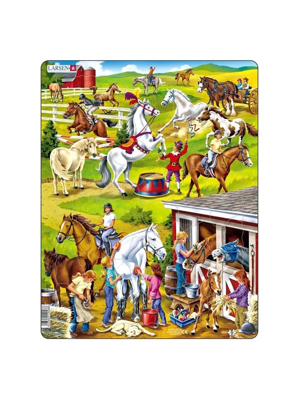 Larsen Puzzles Puzzle Horses - 50 pieces Maxi (36.5x28.5 cm) Lattia