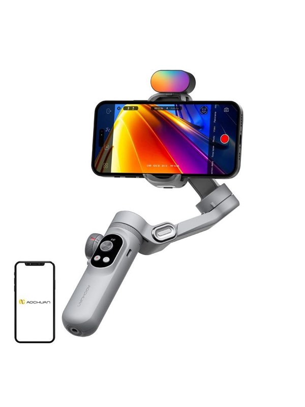 AOCHUAN X Pro Gimbal with RGB Lighting (Grey)